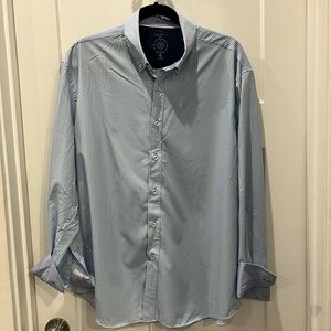 Mens Light Blue Gingham Dress Shirt
